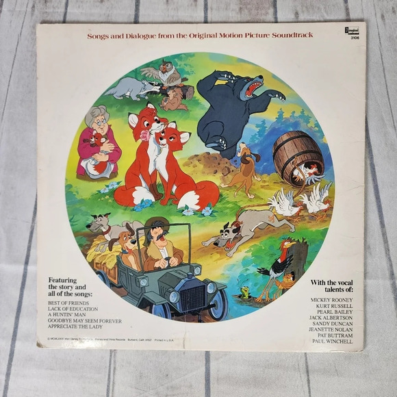 Vintage 1981 Walt Disney The Fox and the Hound Pictire Disc Vinyl Record - Picture 3 of 15